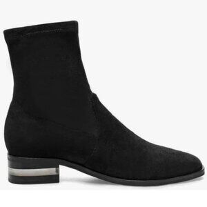 Silent D Fuller Black Stretch Suede Square Toe Sock Style Designer Boot 36 $155